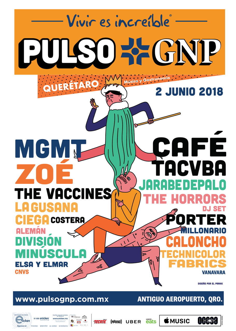 Cartel Festival Pulso GNP Queretaro por Francisco Javier Olvera Park