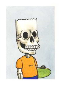 Calavera de Bart Simpson por José Pulido