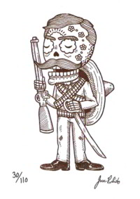 Calavera de Emiliano Zapata por José Pulido