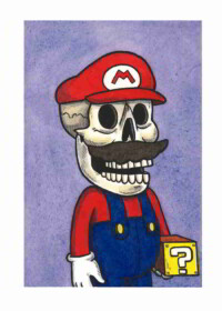 Calavera de Mario Bros por José Pulido