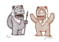 Calaveras de Ewoks por José Pulido