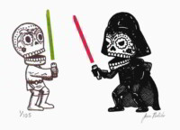 Calaveras de Luke Skywalker vs Darth Vader por José Pulido