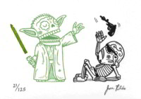 Calaveras de Yoda y Stormtrooper por José Pulido
