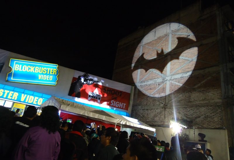 Batiseñal en el Evento de Presentación Batman Arkham City Ciudad de México