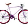 Purple custom fixie bike