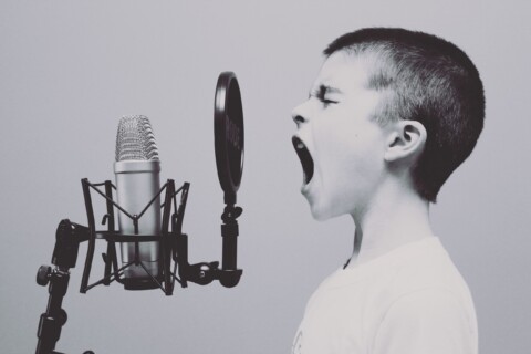 Kid singing