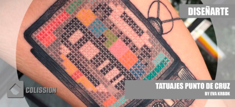 Tatuaje punto de cruz de Eva Krbdk