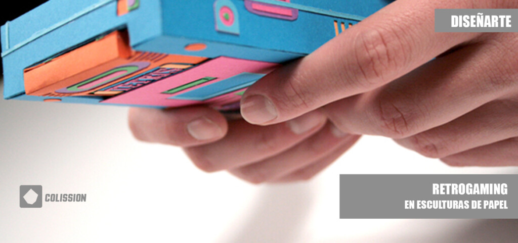 Retrogaming en esculturas de papel