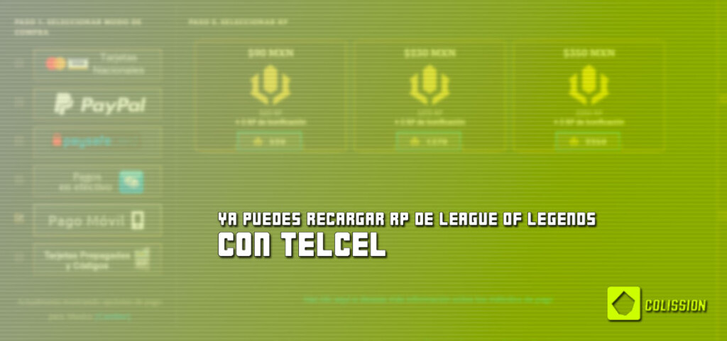 Recarga RP de League of Legends con tu telcel
