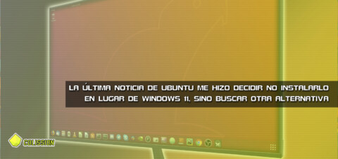 Imagen con el título de la publicación y la ilustración de una computadora de fondo con diseño similar al escritorio de Linux